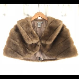Eliza J faux fur capelet from Nordstrom